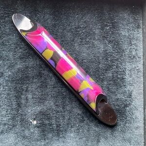 Anna & Frank Vigneri oversized Lucite pin